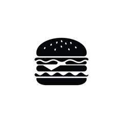 Hamburger Icon for Fast Food, Restaurant, Snack, and Menu Design