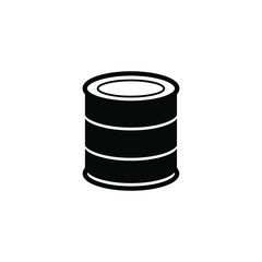 Industrial Barrel Icon for Oil, Chemical Storage, Waste Management, and Logistics