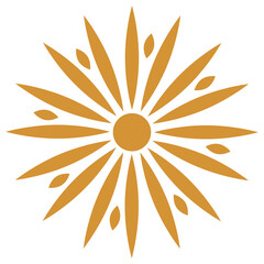 Abstract sun vector illustration flower design element