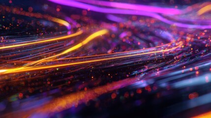 vibrant light streaks abstract art