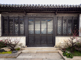 Elegant Traditional Doorway Showcasing Exquisite Asian Architectural Design Elements