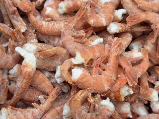 Indulge in a Fresh Shrimp Pile that is Perfectly Crafted for Seafood Lovers Everywhere. A vibrant and tempting pile of fresh shrimp, just waiting to be transformed into delicious seafood dishes