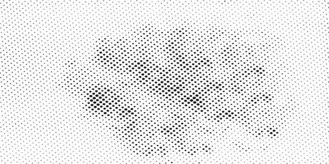 Abstract halftone wave dotted background. Futuristic twisted grunge pattern, dot, circles. Vector modern optical pop art texture for posters.