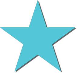 Obraz premium Elegant Paste Colour Star with Soft Shadow – Modern Vector Star Icon Design in Minimal White Background Style