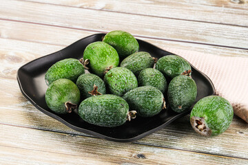 Sweet ripe juicyfruit feijoa