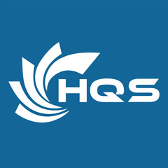 HQS letter design. HQS letter technology logo design on a Blue background. HQS Monogram logo design for an entrepreneur and a business
