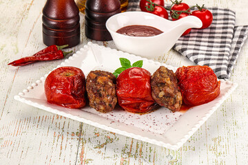 Turkish cuisine - Domatesli Kebab with tomato