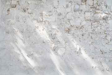 Wall with old paper advertisements. Old empty concrete