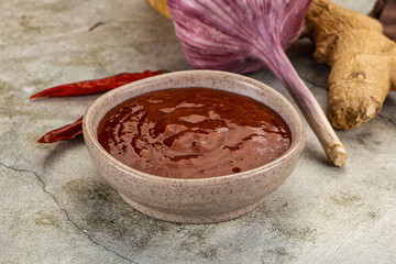 Korean kimchi sauce in the bowl