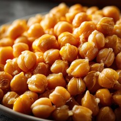 Close up of healthy yellow corn flakes in a bowl