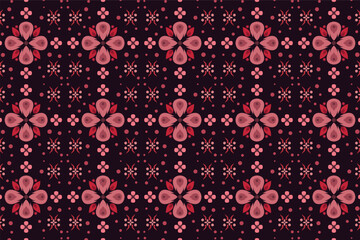 Flowers pattern with purple petals