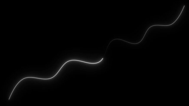 Abstract neon line waves animation. neon wave line royal animation.
