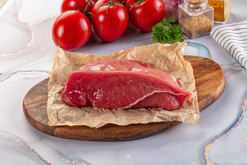 Raw beef meat fillet piece