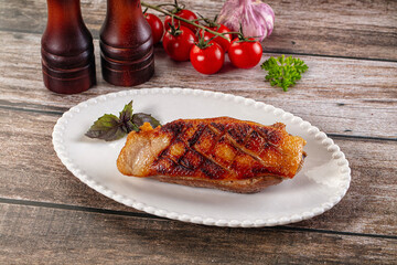 Roasted duck breast fillet meat