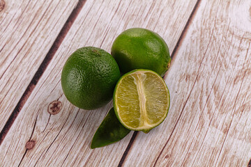 Ripe green sour lime citrus