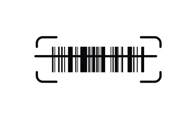Fake line barcode icon design vector.