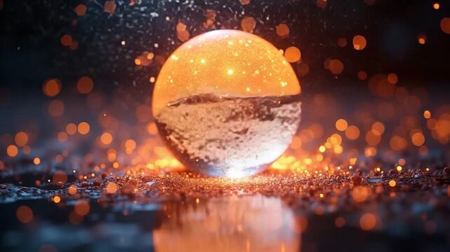 A sphere surrounded