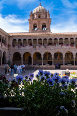 Obraz premium Coricancha Archaeological Site in Cusco, Peru – Temple of the Sun and Colonial Fusion