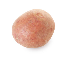 One fresh ripe potato isolated on white
