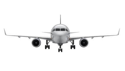 Front View of a Commercial Airplane