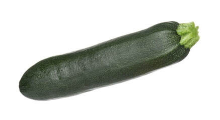 One fresh ripe zucchini isolated on white