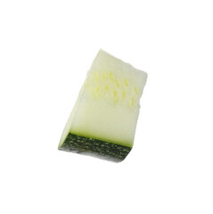 Slice of fresh ripe zucchini isolated on white