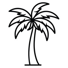 coconut tree outline