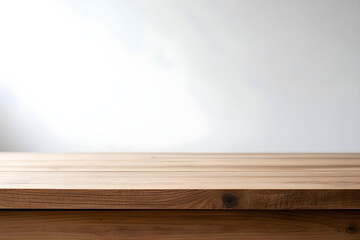 Warm, natural wood tabletop surface ready for product placement and creative displays