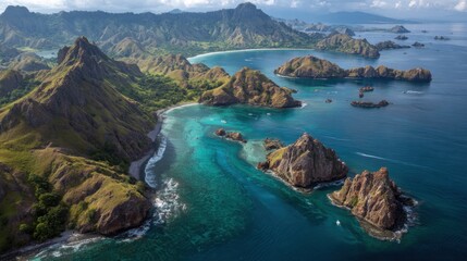 Fototapeta premium stunning tropical island seascape view