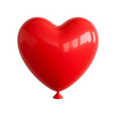 Vibrant red heart balloon floats gracefully, symbolizing love, joy, and celebration