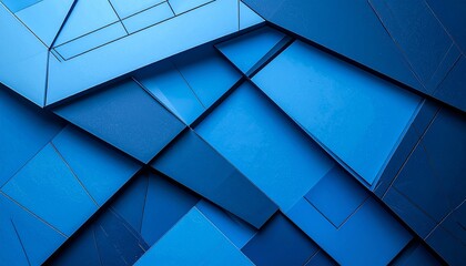 Abstract blue geometric shapes