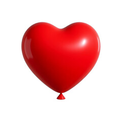 Vibrant red heart balloon floats elegantly, symbolizing love and celebration, perfect for events.