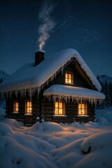 Cozy fireplace with crackling fire and rustic stone hearth interior