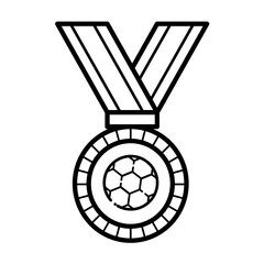 Fototapeta premium Soccer medal - vector icon
