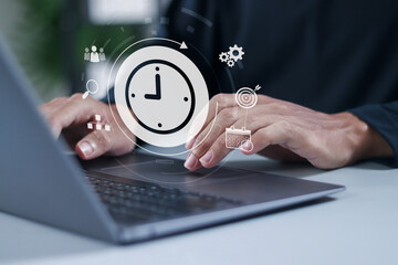 Time management concept, prioritization, scheduling, project management and Organizing efficient work process.