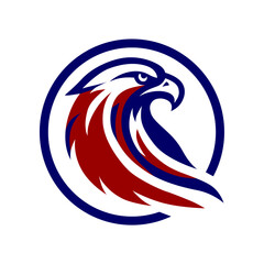 Eagle Head Emblem in a Circle