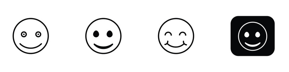 smile icon set. vector illustration