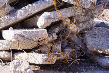 Wrecking of apartment house at Swiss city of Zürich on a sunny late summer day. Photo taken September 5th, 2025, Zurich Schwamendingen, Switzerland.