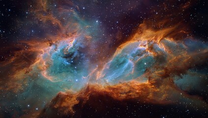 Fototapeta premium Cosmic nebulae, vibrant hues of space (2)