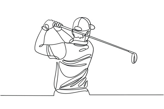 Golfer in mid swing capturing the moment of impact