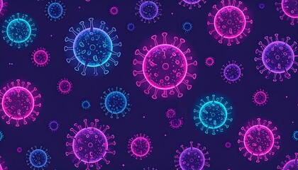 Virus Pattern Seamless Design