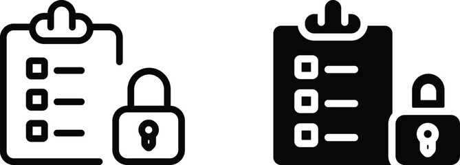 Secure Financial Checklist Icon