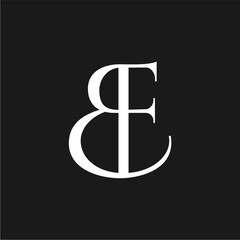 Elegant Monogram Logo Design Intertwined E and B © krisnanto