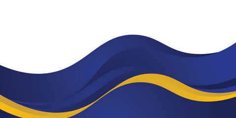 Blue and yellow background. Dynamic gradient curve composition for business concept. vector technology banner eps10