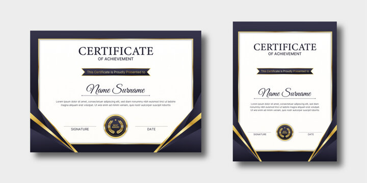 Certificate design | Modern luxury certificate template for diploma, award and appreciation