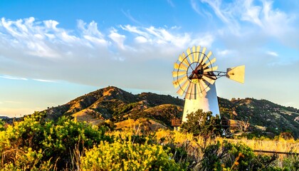 Windmill Sunset Landscape
