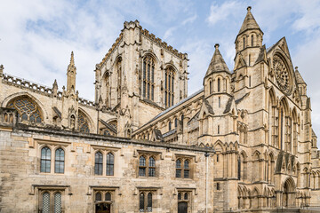 The magnificent York Minster in the city of York, England.
York minister also known as York Cathedral is the largest gothic cathedral in Northern Europe.