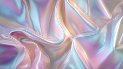 Obraz premium Abstract iridescent fabric folds