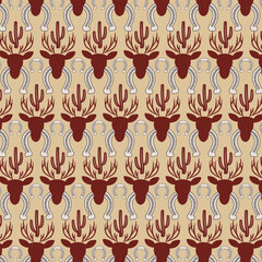 Cowboy chic seamless vector pattern