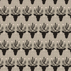 Cowboy chic seamless vector pattern